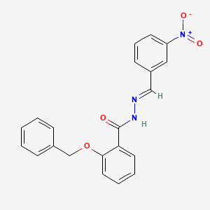 molecular formula C21H17N3O4 B3862535 2-(benzyloxy)-N'-(3-nitrobenzylidene)benzohydrazide 