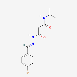 molecular formula C13H16BrN3O2 B3862541 3-[2-(4-bromobenzylidene)hydrazino]-N-isopropyl-3-oxopropanamide 