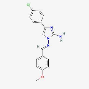 molecular formula C17H15ClN4O B3862566 4-(4-chlorophenyl)-N~1~-(4-methoxybenzylidene)-1H-imidazole-1,2-diamine 