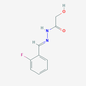 molecular formula C9H9FN2O2 B3862574 N'-(2-fluorobenzylidene)-2-hydroxyacetohydrazide 