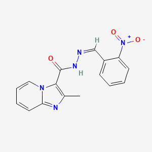molecular formula C16H13N5O3 B3862580 2-methyl-N'-(2-nitrobenzylidene)imidazo[1,2-a]pyridine-3-carbohydrazide 