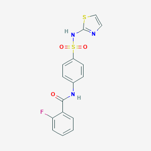 2-fluoro-N-[4-(1,3-thiazol-2-ylsulfamoyl)phenyl]benzamide