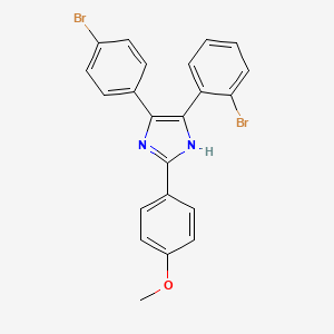molecular formula C22H16Br2N2O B3862621 5-(2-bromophenyl)-4-(4-bromophenyl)-2-(4-methoxyphenyl)-1H-imidazole 