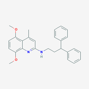molecular formula C27H28N2O2 B3862634 N-(3,3-diphenylpropyl)-5,8-dimethoxy-4-methyl-2-quinolinamine 