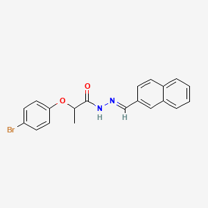 molecular formula C20H17BrN2O2 B3862636 2-(4-bromophenoxy)-N'-(2-naphthylmethylene)propanohydrazide 