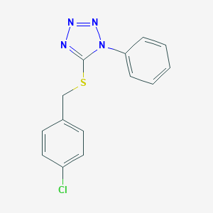 molecular formula C14H11ClN4S B386264 1-Phenyl-5-(4-chlorobenzylthio)-1H-tetrazole 
