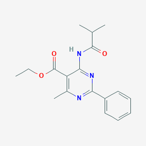 Ethyl 4-(isobutyrylamino)-6-methyl-2-phenyl-5-pyrimidinecarboxylate
