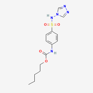 molecular formula C14H19N5O4S B3862673 pentyl {4-[(4H-1,2,4-triazol-4-ylamino)sulfonyl]phenyl}carbamate 
