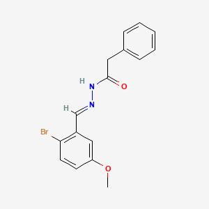 molecular formula C16H15BrN2O2 B3862681 N'-(2-bromo-5-methoxybenzylidene)-2-phenylacetohydrazide 