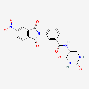 molecular formula C19H11N5O7 B3862689 N-(2,4-dioxo-1,2,3,4-tetrahydro-5-pyrimidinyl)-3-(5-nitro-1,3-dioxo-1,3-dihydro-2H-isoindol-2-yl)benzamide 