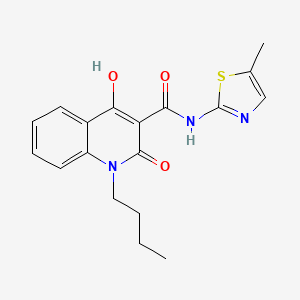 molecular formula C18H19N3O3S B3862697 1-butyl-4-hydroxy-N-(5-methyl-1,3-thiazol-2-yl)-2-oxo-1,2-dihydro-3-quinolinecarboxamide 