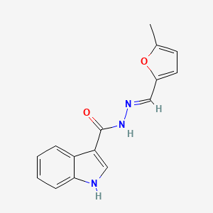 molecular formula C15H13N3O2 B3862702 N'-[(5-methyl-2-furyl)methylene]-1H-indole-3-carbohydrazide 