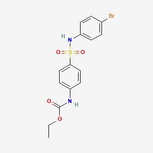molecular formula C15H15BrN2O4S B3862708 ethyl (4-{[(4-bromophenyl)amino]sulfonyl}phenyl)carbamate 