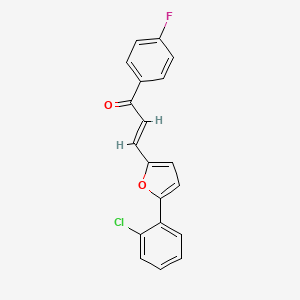 molecular formula C19H12ClFO2 B3862734 3-[5-(2-chlorophenyl)-2-furyl]-1-(4-fluorophenyl)-2-propen-1-one CAS No. 5538-91-0
