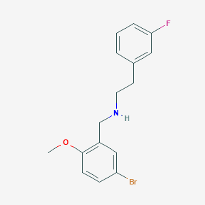 molecular formula C16H17BrFNO B3862738 (5-bromo-2-methoxybenzyl)[2-(3-fluorophenyl)ethyl]amine CAS No. 355815-82-6