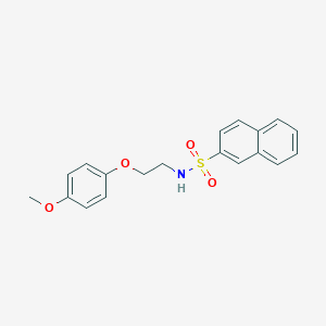 molecular formula C19H19NO4S B386275 N-[2-(4-methoxyphenoxy)ethyl]naphthalene-2-sulfonamide CAS No. 295364-70-4