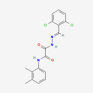 molecular formula C17H15Cl2N3O2 B3862750 2-[2-(2,6-dichlorobenzylidene)hydrazino]-N-(2,3-dimethylphenyl)-2-oxoacetamide 
