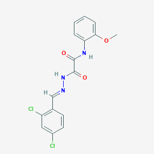 molecular formula C16H13Cl2N3O3 B3862757 2-[2-(2,4-dichlorobenzylidene)hydrazino]-N-(2-methoxyphenyl)-2-oxoacetamide 