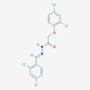 molecular formula C15H10Cl4N2O2 B386276 N'-(2,4-dichlorobenzylidene)-2-(2,4-dichlorophenoxy)acetohydrazide 