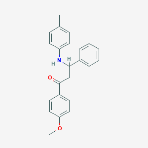 molecular formula C23H23NO2 B386277 1-(4-Methoxyphenyl)-3-phenyl-3-(4-toluidino)-1-propanone 