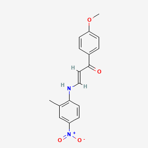 molecular formula C17H16N2O4 B3862775 1-(4-methoxyphenyl)-3-[(2-methyl-4-nitrophenyl)amino]-2-propen-1-one 