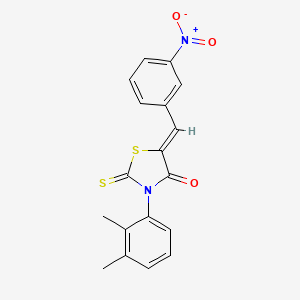 molecular formula C18H14N2O3S2 B3862798 3-(2,3-dimethylphenyl)-5-(3-nitrobenzylidene)-2-thioxo-1,3-thiazolidin-4-one 