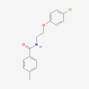 molecular formula C16H16ClNO2 B386282 N-[2-(4-chlorophenoxy)ethyl]-4-methylbenzamide 