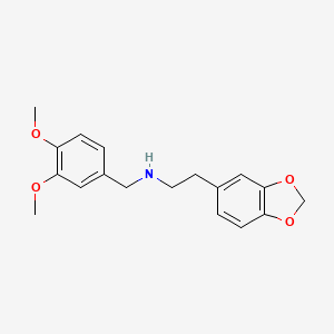 molecular formula C18H21NO4 B3862827 2-(1,3-benzodioxol-5-yl)-N-(3,4-dimethoxybenzyl)ethanamine 