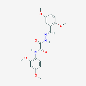 molecular formula C19H21N3O6 B3862831 2-[2-(2,5-dimethoxybenzylidene)hydrazino]-N-(2,4-dimethoxyphenyl)-2-oxoacetamide 