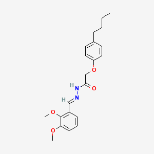 molecular formula C21H26N2O4 B3862852 2-(4-butylphenoxy)-N'-(2,3-dimethoxybenzylidene)acetohydrazide 