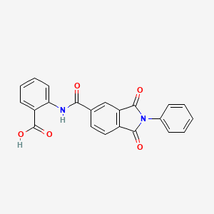 molecular formula C22H14N2O5 B3862868 2-{[(1,3-dioxo-2-phenyl-2,3-dihydro-1H-isoindol-5-yl)carbonyl]amino}benzoic acid CAS No. 5539-70-8