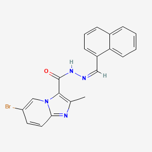molecular formula C20H15BrN4O B3862869 6-bromo-2-methyl-N'-(1-naphthylmethylene)imidazo[1,2-a]pyridine-3-carbohydrazide 