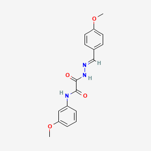 molecular formula C17H17N3O4 B3862887 2-[2-(4-methoxybenzylidene)hydrazino]-N-(3-methoxyphenyl)-2-oxoacetamide 