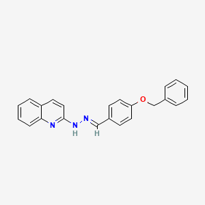 molecular formula C23H19N3O B3862891 4-(benzyloxy)benzaldehyde 2-quinolinylhydrazone 