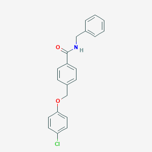 molecular formula C21H18ClNO2 B386290 N-benzyl-4-[(4-chlorophenoxy)methyl]benzamide 