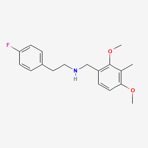molecular formula C18H22FNO2 B3862907 (2,4-dimethoxy-3-methylbenzyl)[2-(4-fluorophenyl)ethyl]amine 
