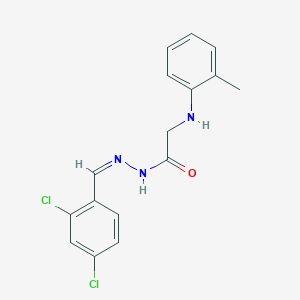 molecular formula C16H15Cl2N3O B3862909 N'-(2,4-dichlorobenzylidene)-2-[(2-methylphenyl)amino]acetohydrazide 
