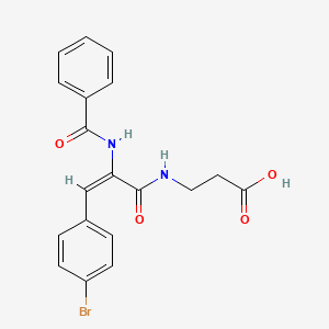 molecular formula C19H17BrN2O4 B3862947 N-[2-(benzoylamino)-3-(4-bromophenyl)acryloyl]-beta-alanine 