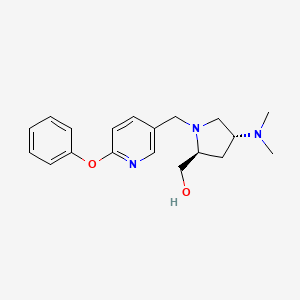 {(2S,4R)-4-(dimethylamino)-1-[(6-phenoxypyridin-3-yl)methyl]pyrrolidin-2-yl}methanol