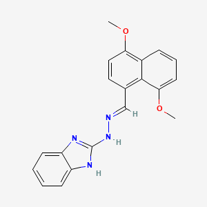 molecular formula C20H18N4O2 B3862954 4,8-dimethoxy-1-naphthaldehyde 1H-benzimidazol-2-ylhydrazone 