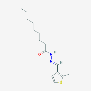 molecular formula C15H24N2OS B3862959 N'-[(2-methyl-3-thienyl)methylene]nonanohydrazide 
