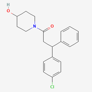 molecular formula C20H22ClNO2 B3862964 1-[3-(4-chlorophenyl)-3-phenylpropanoyl]-4-piperidinol 