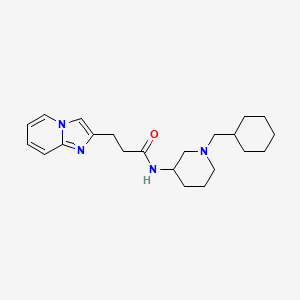 molecular formula C22H32N4O B3862982 N-[1-(cyclohexylmethyl)-3-piperidinyl]-3-imidazo[1,2-a]pyridin-2-ylpropanamide 