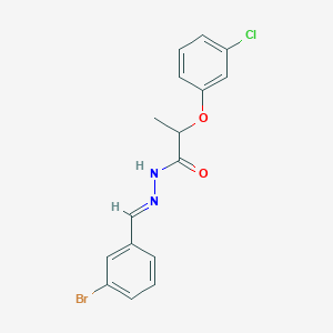 molecular formula C16H14BrClN2O2 B3862984 N'-(3-bromobenzylidene)-2-(3-chlorophenoxy)propanohydrazide 