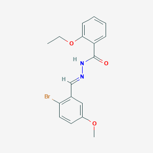 molecular formula C17H17BrN2O3 B3862992 N'-(2-bromo-5-methoxybenzylidene)-2-ethoxybenzohydrazide 