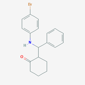 molecular formula C19H20BrNO B386304 2-[(4-Bromoanilino)(phenyl)methyl]cyclohexanone 
