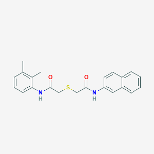 molecular formula C22H22N2O2S B386305 2-{[2-(2,3-dimethylanilino)-2-oxoethyl]sulfanyl}-N-(2-naphthyl)acetamide 