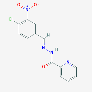 molecular formula C13H9ClN4O3 B3863056 N'-(4-chloro-3-nitrobenzylidene)-2-pyridinecarbohydrazide 