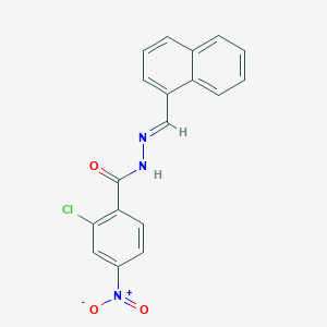 molecular formula C18H12ClN3O3 B3863063 2-chloro-N'-(1-naphthylmethylene)-4-nitrobenzohydrazide 
