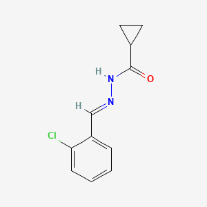 molecular formula C11H11ClN2O B3863068 N'-(2-chlorobenzylidene)cyclopropanecarbohydrazide 